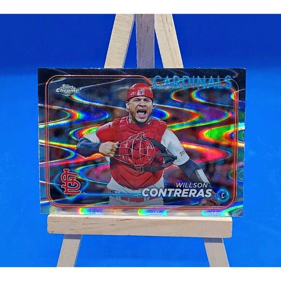 2024 Topps Chrome - Willson Contreras #234 RayWave Refractor - Picture 3 of 6